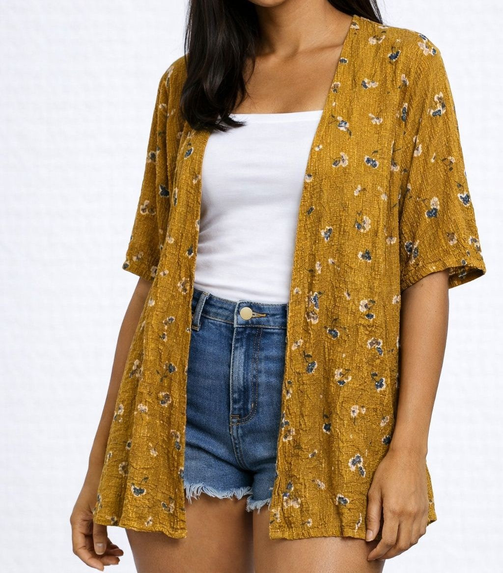 Crape Printed Overcoat