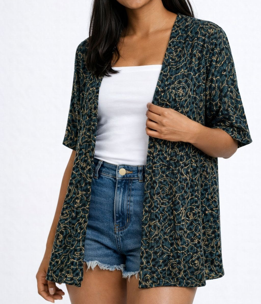 Crape Printed Overcoat