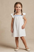 Kids White smoke Cotton Frock